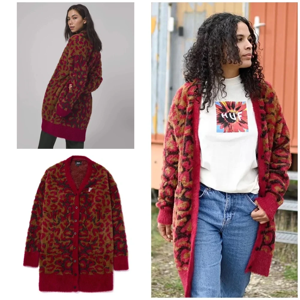 HUF Leopard Knit Duster - Picture 1 of 9